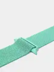 Зеленый ремешок для смарт - часов Apple Watch "Миланская петля", металлический браслет