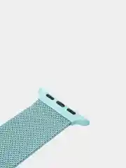 Бирюзовый ремешок для смарт - часов Apple Watch "Миланская петля", металлический браслет