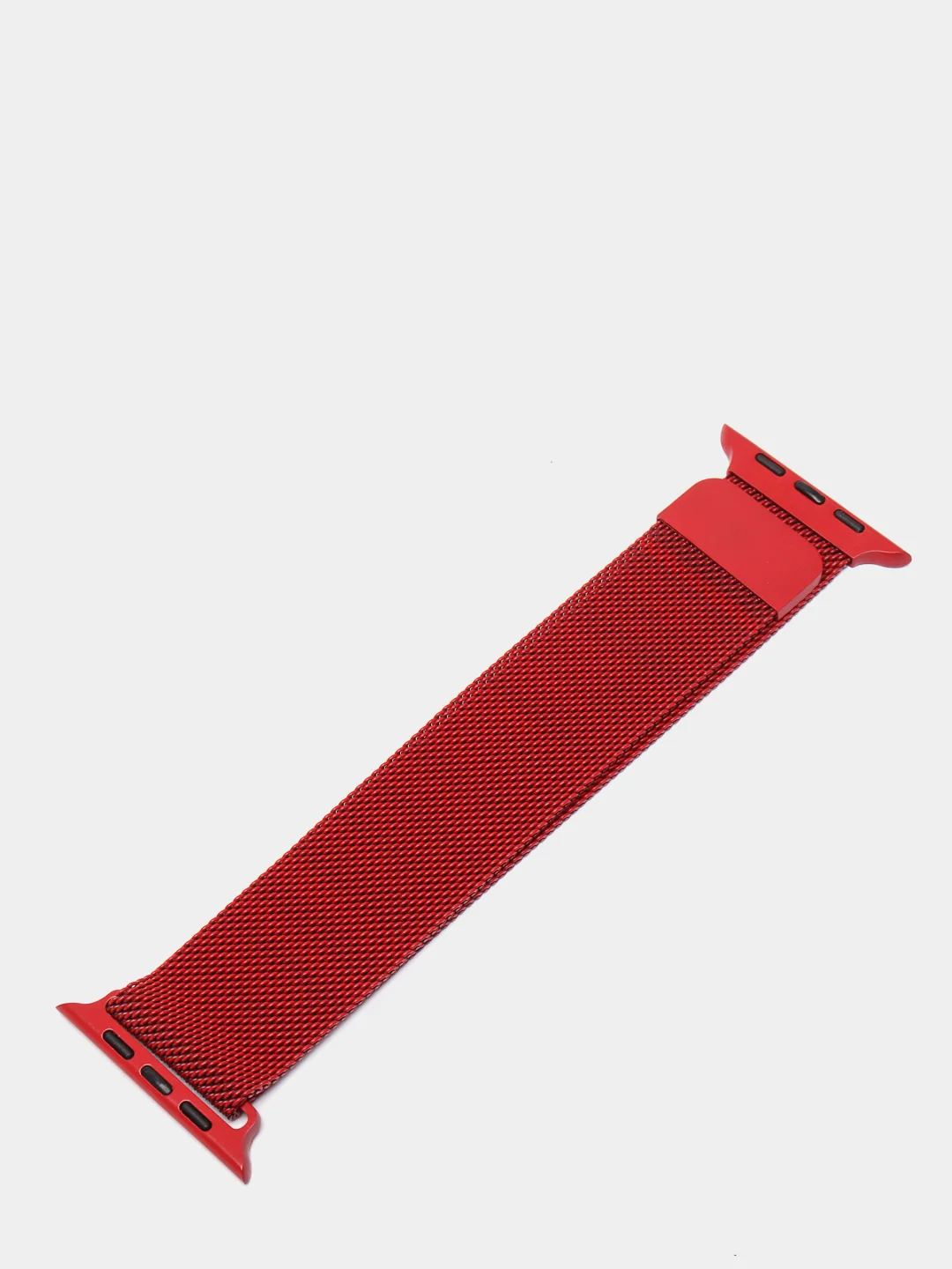 Красный ремешок для смарт - часов Apple Watch "Миланская петля", металлический браслет