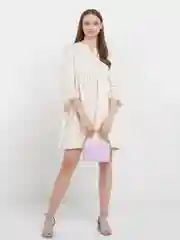 Лавандовый женская текстурная сумка с модной цепью