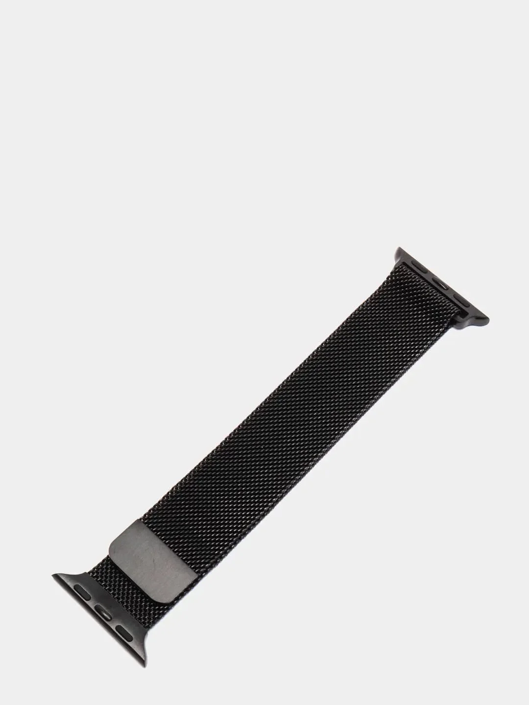 Черный ремешок для смарт - часов Apple Watch "Миланская петля", металлический браслет