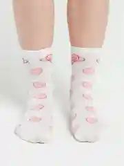 Белый носки в двух цветах (чёрный и белый)