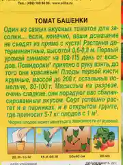 Семена томат "Башенки" низкорослые для открытого грунта и теплиц