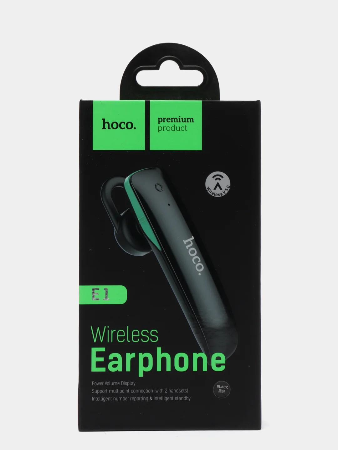 Черный беспроводная Bluetooth-гарнитура Hoco E1