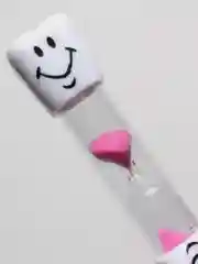 Розовый песочные часы для чистки зубов, смайлик