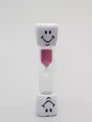 Розовый песочные часы для чистки зубов, смайлик