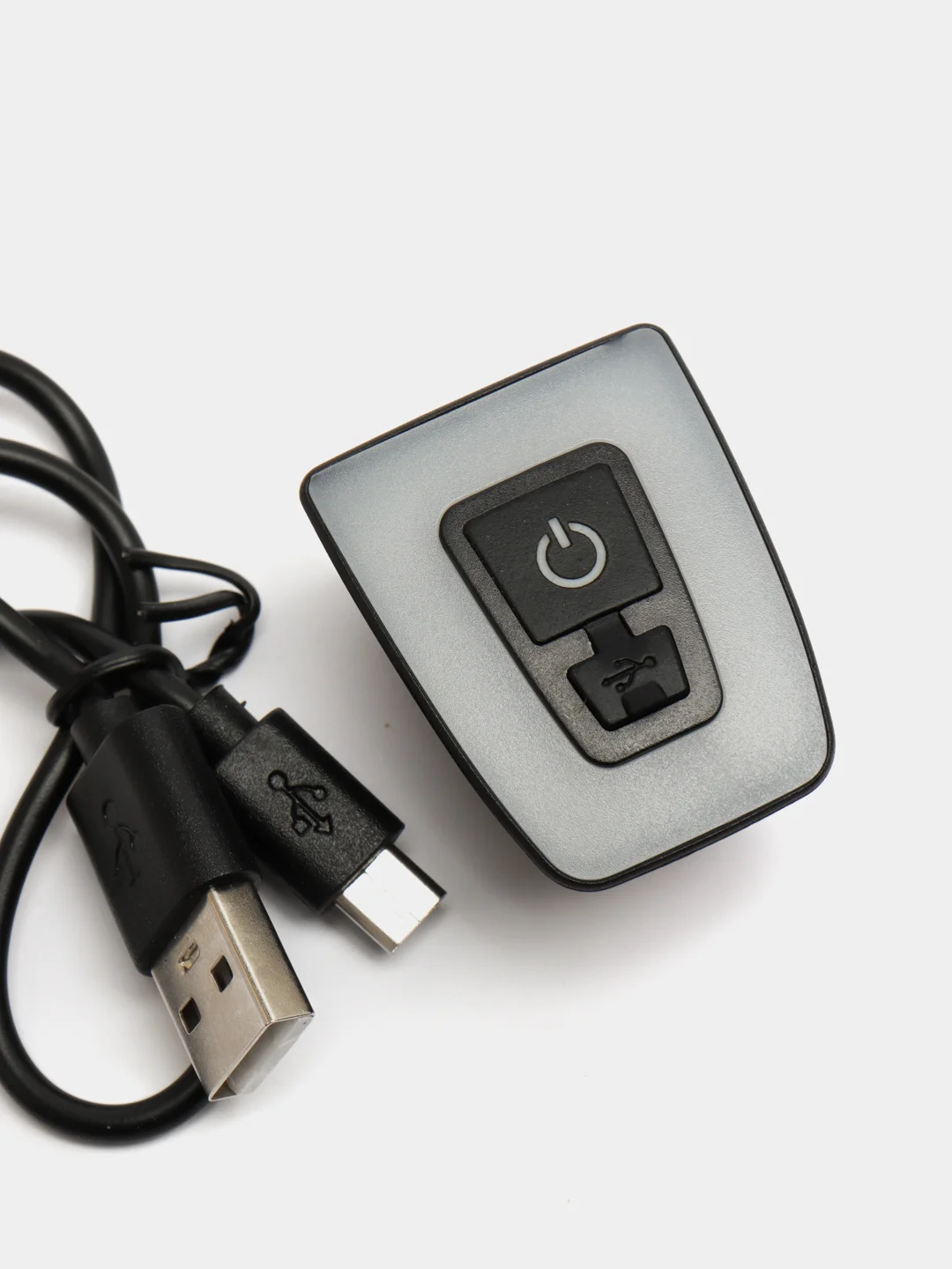 Черный фонарь-светильник велосипедный аккумуляторный с USB-зарядкой, водонепроницаемый