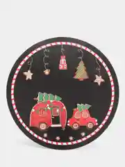 Салфетка кухонная круглая Доляна Пряник, d=36 см