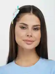 Лазурный бантик заколка для волос
