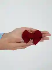 Бордовый бантик заколка для волос