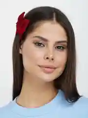 Бордовый бантик заколка для волос