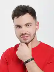 Тёмно-серый браслет кожаный, мужской, 22 вида