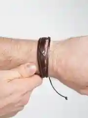 Карамельный браслет кожаный, мужской, 22 вида