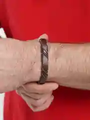 Приглушённый хаки браслет кожаный, мужской, 22 вида