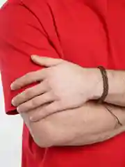 Приглушённый хаки браслет кожаный, мужской, 22 вида
