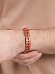 Серый браслет кожаный, мужской, 22 вида