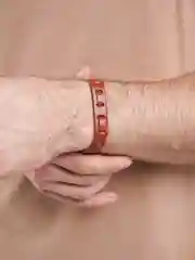 Серый меланж браслет кожаный, мужской, 22 вида