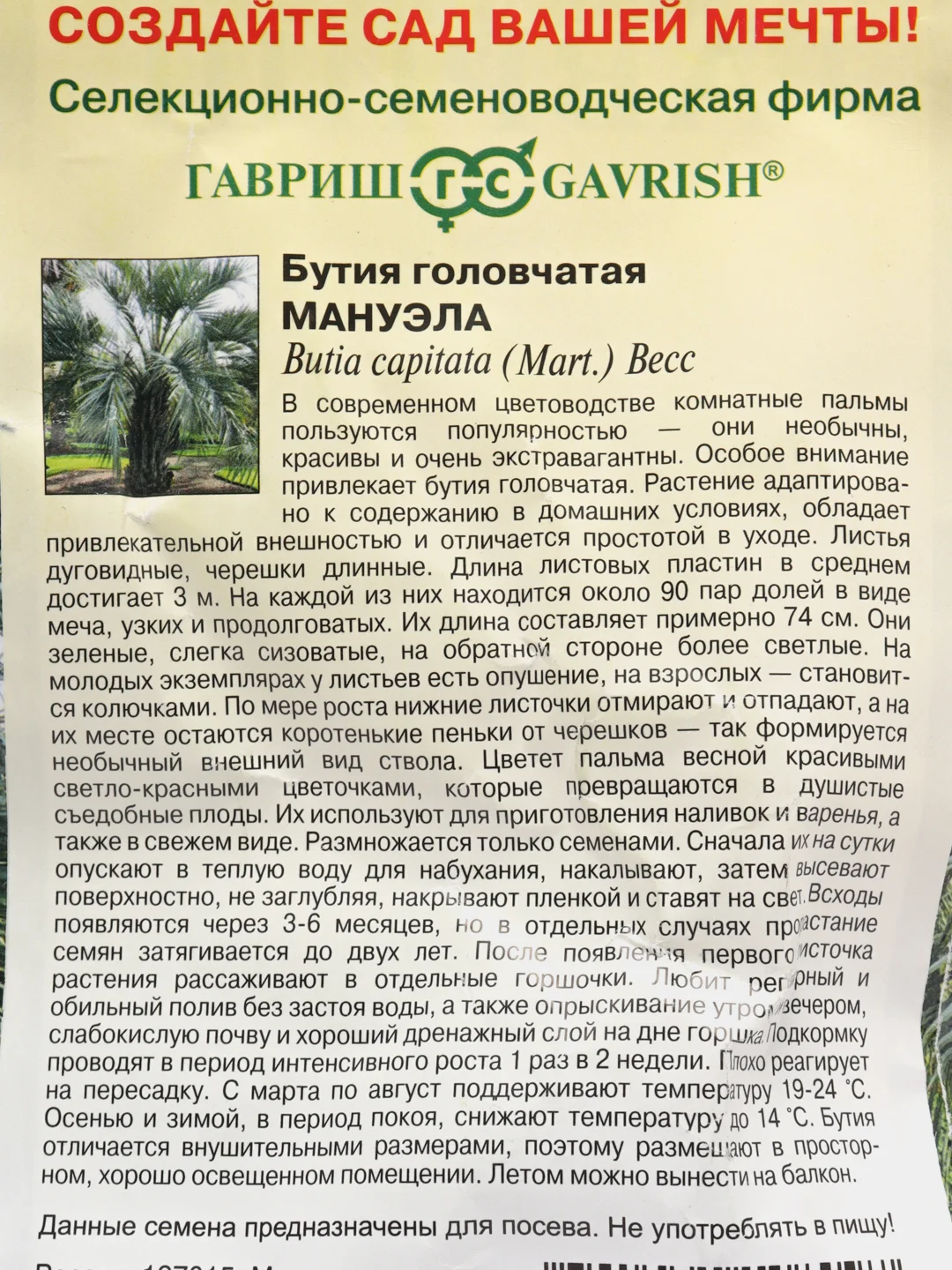 Семена Бутия "Мануэла"