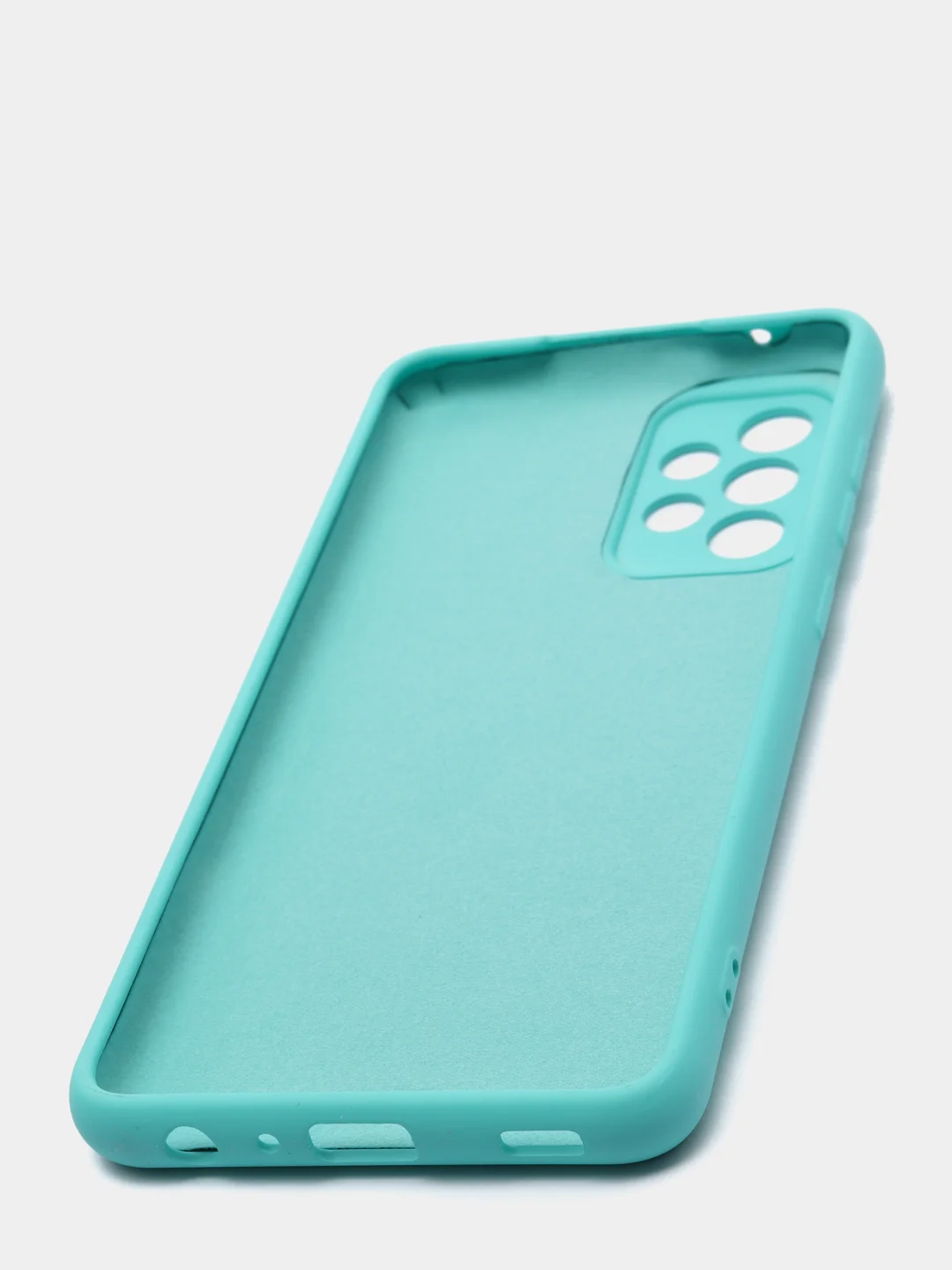 Бирюзовый чехол с бархатом внутри Samsung A52 4G