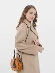 Карамельный женская круглая сумка
