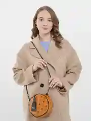 Карамельный женская круглая сумка
