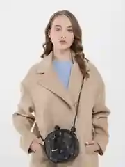 Черный женская круглая сумка