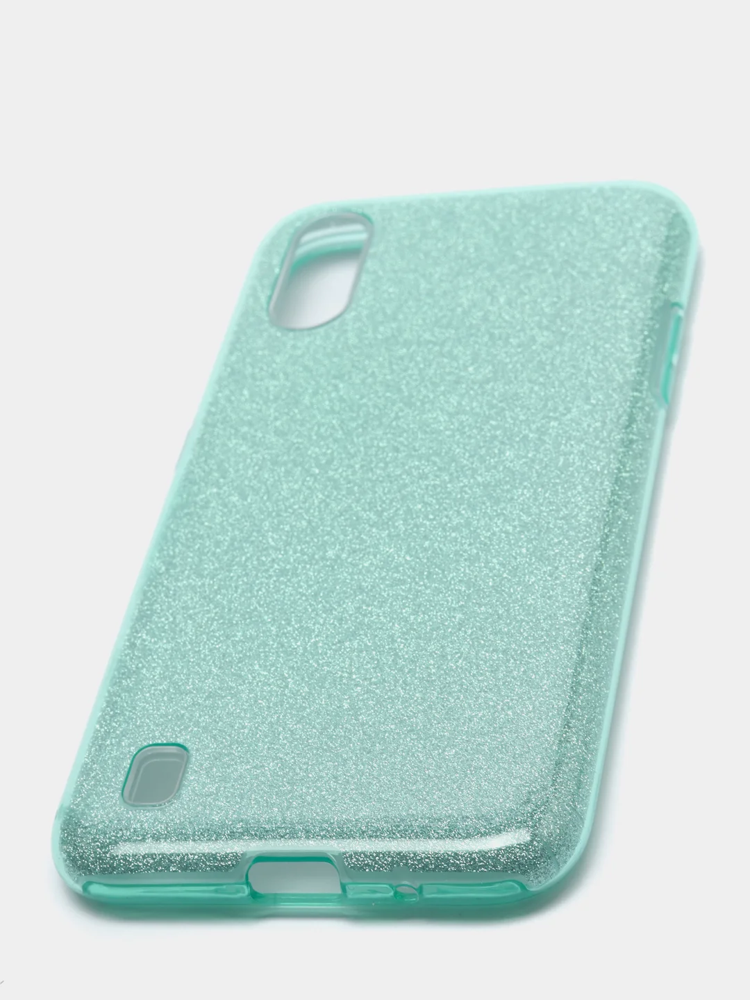 Бирюзовый чехол блестящий Samsung A01 / M01
