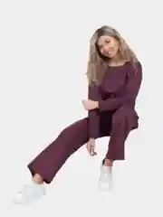 Фиолетовый костюм женский спортивный с брюками