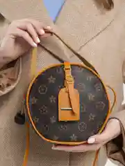 Коричневый женская круглая сумка