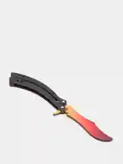 Красный нож деревянный бабочка 1.5 кс го / cs go