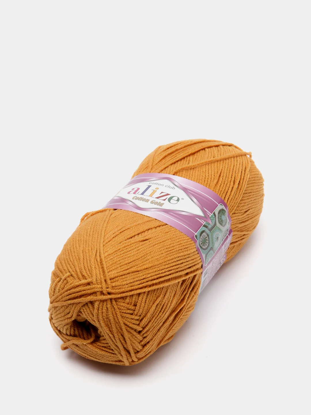 Горчичный пряжа Alize Cotton Gold 55% Хлопок 45% Акрил 100г 330м Ализе Коттон Голд