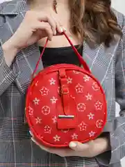 Красный женская круглая сумка