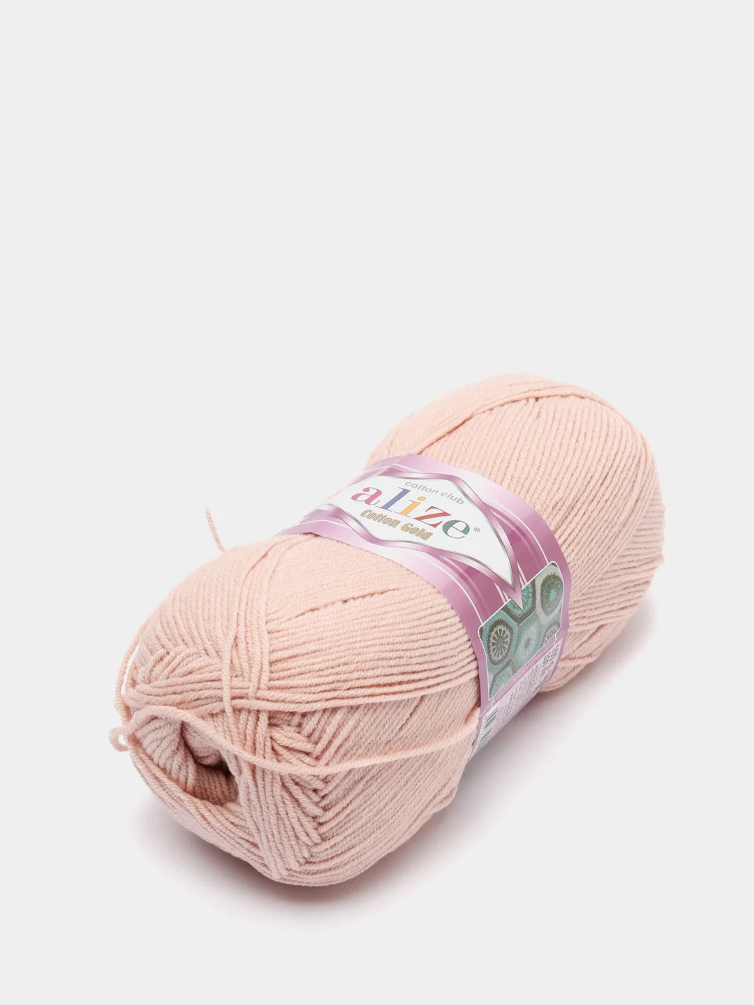 Пудровый пряжа Alize Cotton Gold 55% Хлопок 45% Акрил 100г 330м Ализе Коттон Голд