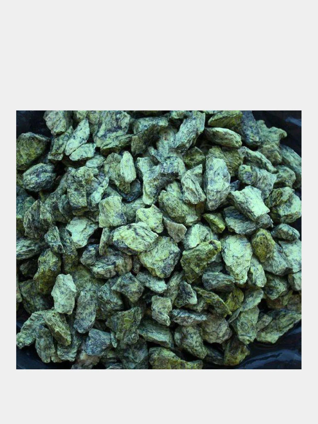 Зелёный хаки мраморная крошка, не галтованная