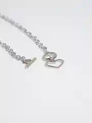 Серебряный ожерелье НА ЦЕПОЧКЕ С СЕРДЕЧКОМ