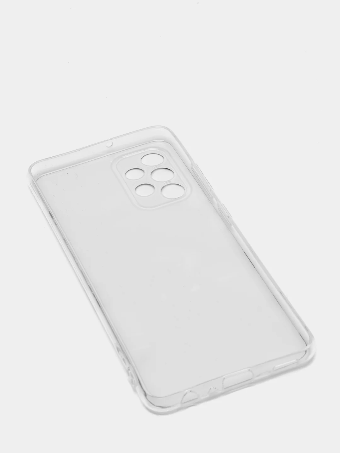 Серый силиконовый чехол на Samsung Galaxy A32 / Самсунг А32 прозрачный с рисунком, защита камеры