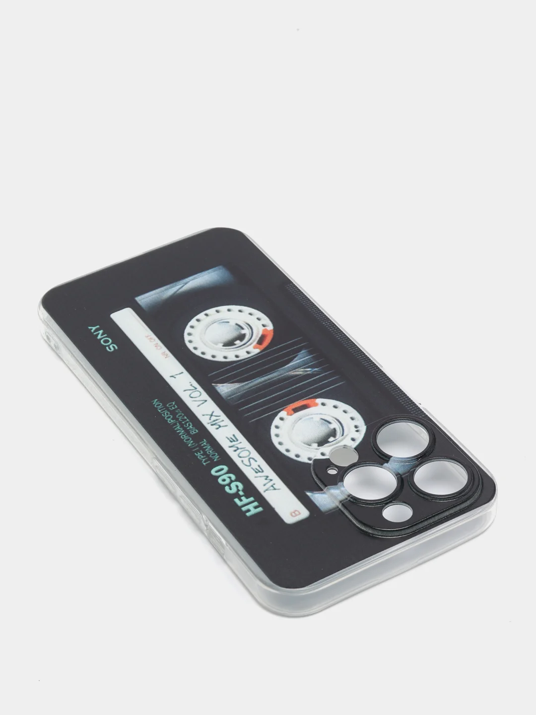 Хром силиконовый чехол на iPhone 13 / Айфон 13 прозрачный, с рисунком, защита камеры