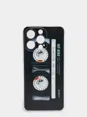 Хром силиконовый чехол на iPhone 13 / Айфон 13 прозрачный, с рисунком, защита камеры