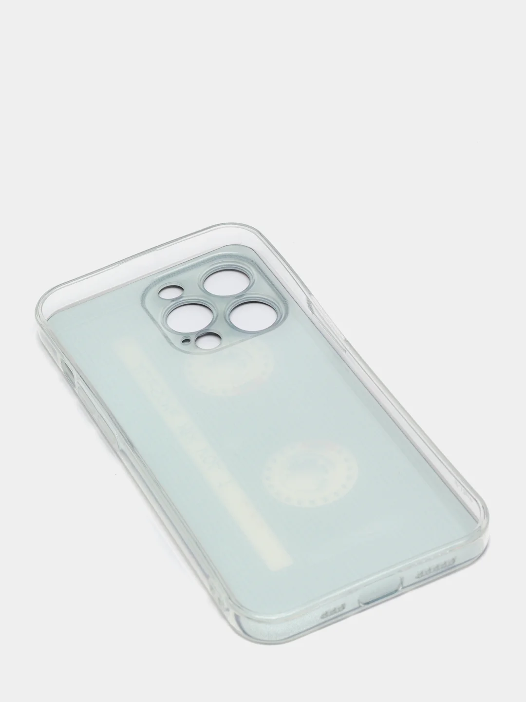Хром силиконовый чехол на iPhone 13 / Айфон 13 прозрачный, с рисунком, защита камеры