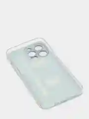 Хром силиконовый чехол на iPhone 13 / Айфон 13 прозрачный, с рисунком, защита камеры