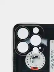 Хром силиконовый чехол на iPhone 13 / Айфон 13 прозрачный, с рисунком, защита камеры