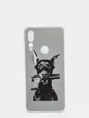 Серый чехол на Huawei Honor 9X Premium/Y9 Prime 2019 / Хонор 9X Премиум прозрачный, с рисунком