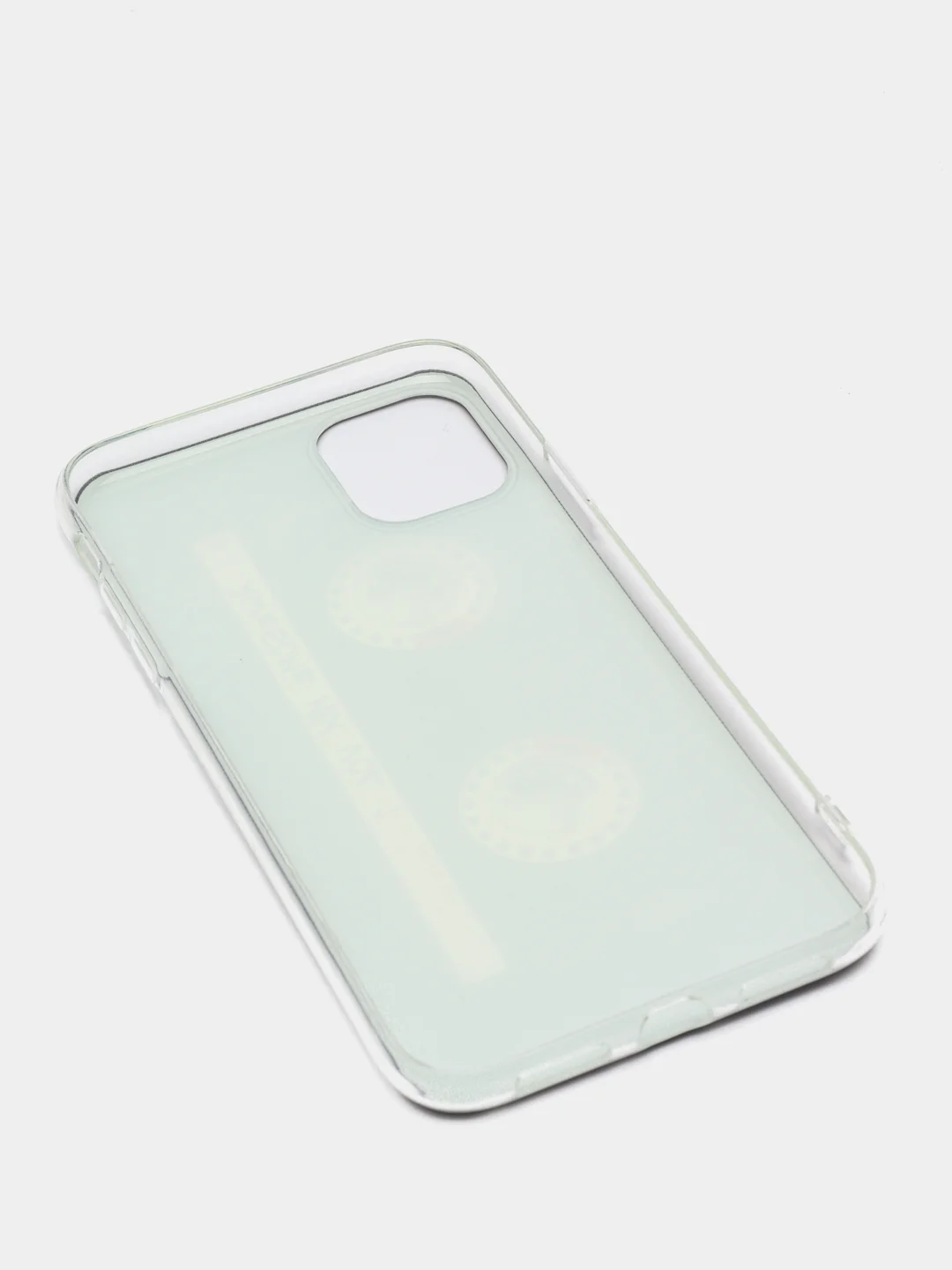 Хром силиконовый чехол на Apple iPhone 11 / Айфон 11 прозрачный, с рисунком, защита камеры