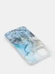 Голубой силиконовый чехол на Apple iPhone 12/12 Pro / Айфон 12/12 Pro прозрачный, с рисунком