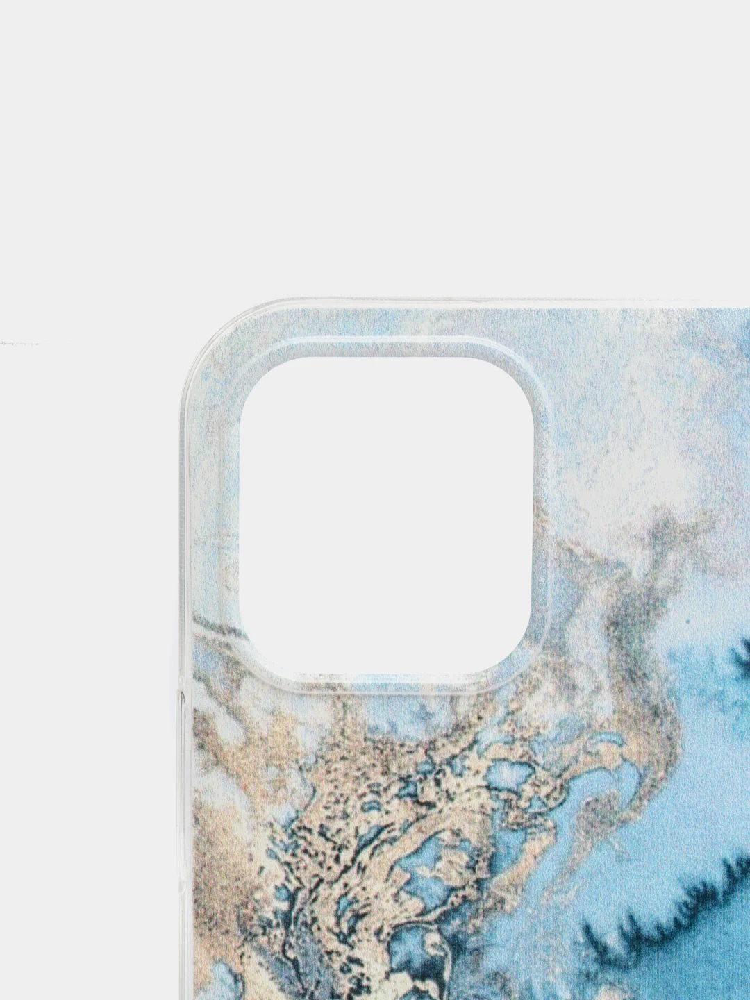 Голубой силиконовый чехол на Apple iPhone 12/12 Pro / Айфон 12/12 Pro прозрачный, с рисунком