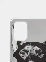 Серый силиконовый чехол на Samsung Galaxy A51 / Самсунг А51 прозрачный с рисунком, защита камеры