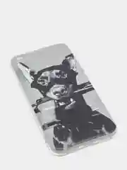 Серый силиконовый чехол на Apple iPhone 7/8/SE 2020/SE 2022 / Айфон 7/8 прозрачный, с рисунком