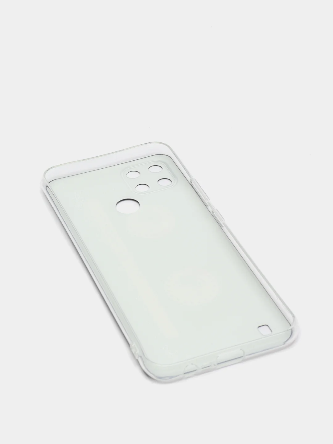 Серебряный силиконовый чехол на Xiaomi Redmi 9C / Сяоми Редми 9С прозрачный с рисунком, защита камеры