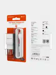 Белый сетевое зарядное устройство для micro-USB, 1USB, 1A, Borofone BA19A, компактная зарядка