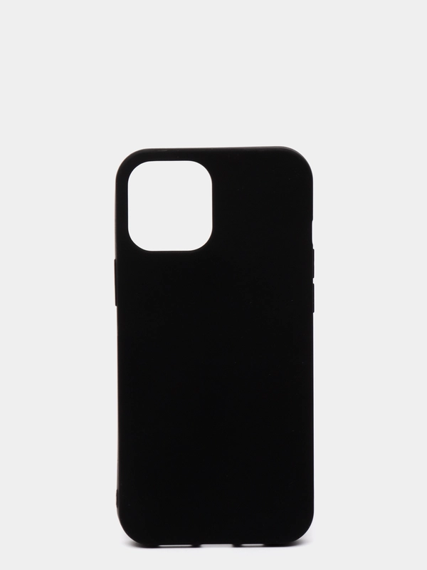 Силиконовый чёрный матовый чехол iPhone 12 Mini, iPhone 12, 12 Pro, iPhone 12 Pro Max